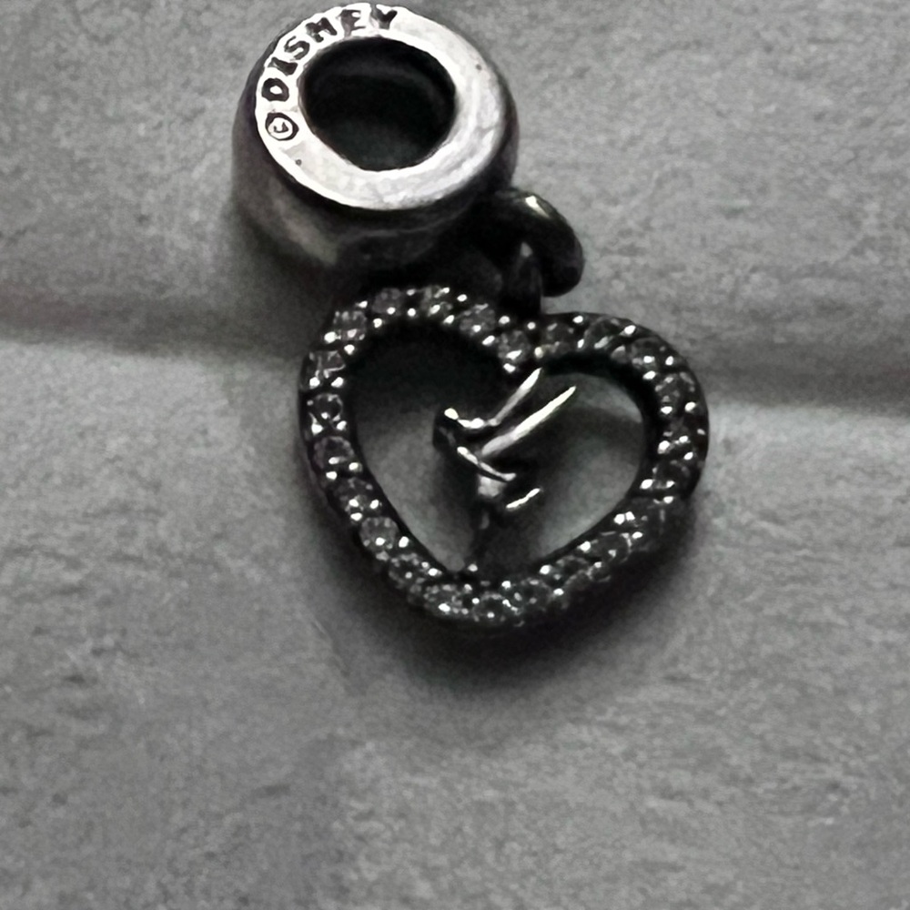 Disney Silver Heart Necklace Charm